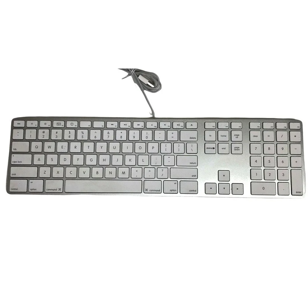 Apple A1243 Wired Slim Aluminum Keyboard w/ USB Ports‎ For iMac EUC